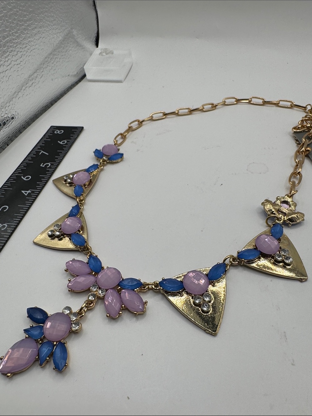 6/$25 - Laila Rowe Pink & Blue Statement Necklace (BR1111/3) - Picture 9 of 11